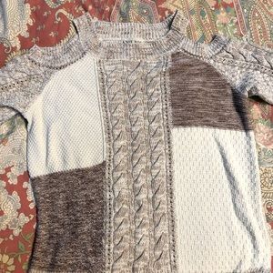XL Knox Rose Peep shoulder knit sweater